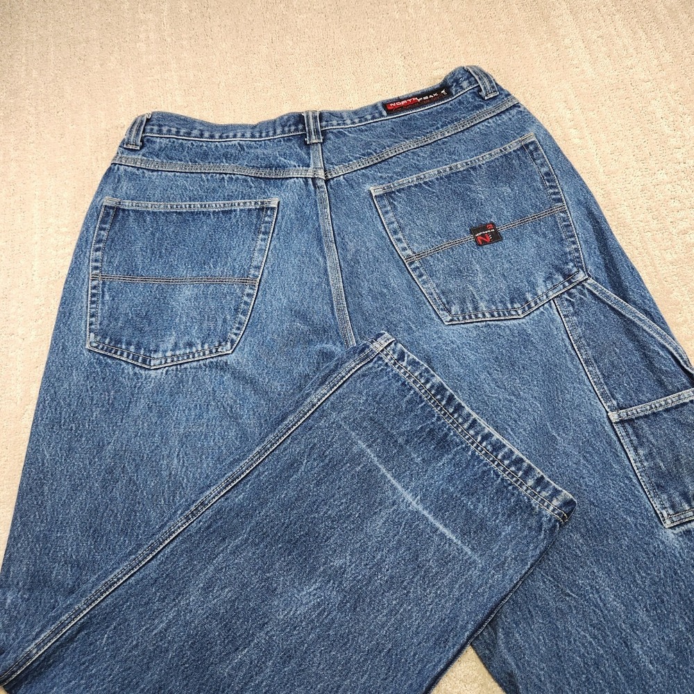 Vintage Y2K Super Baggy Jeans Men 36x34 Wide Leg Carpenter North Peak  Denim